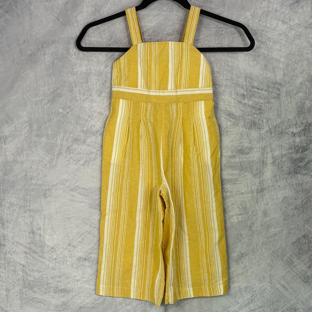 Tommy Bahama‎ toddler Girl's Yellow White Stripe Jumpsuit Sz 2T Cotton Beach